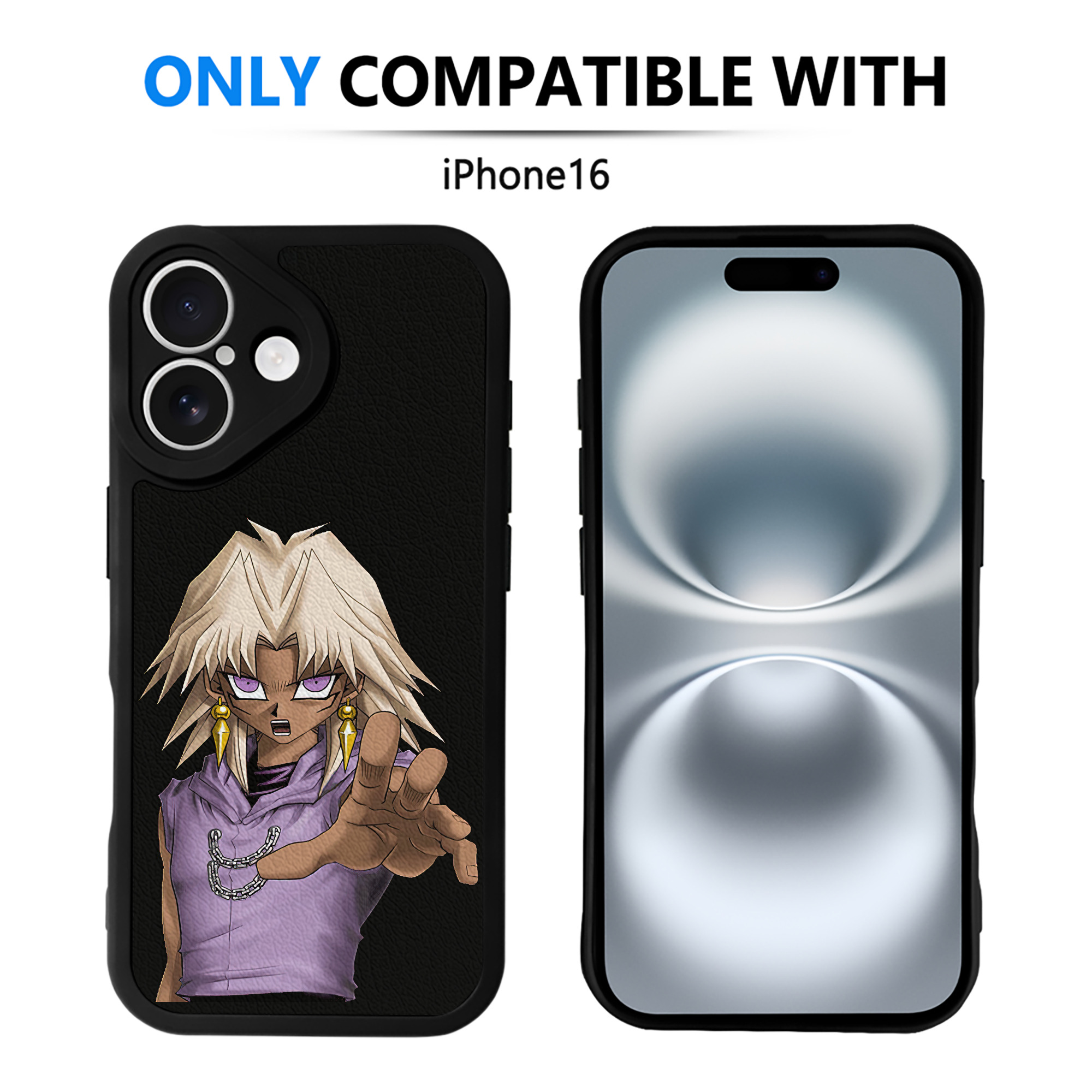 遊☆戯☆王 Yu-Gi-Oh! 【iPhone 16シリーズ対応】シリコンスマホケース（レザー調） 材質：シリコン